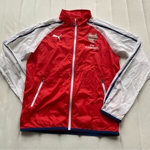 Puma Red & White Arsenal Windbreaker Jacket